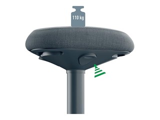 Ergonomiline aktiivne istumistoole Leitz Ergo, mugava istmega