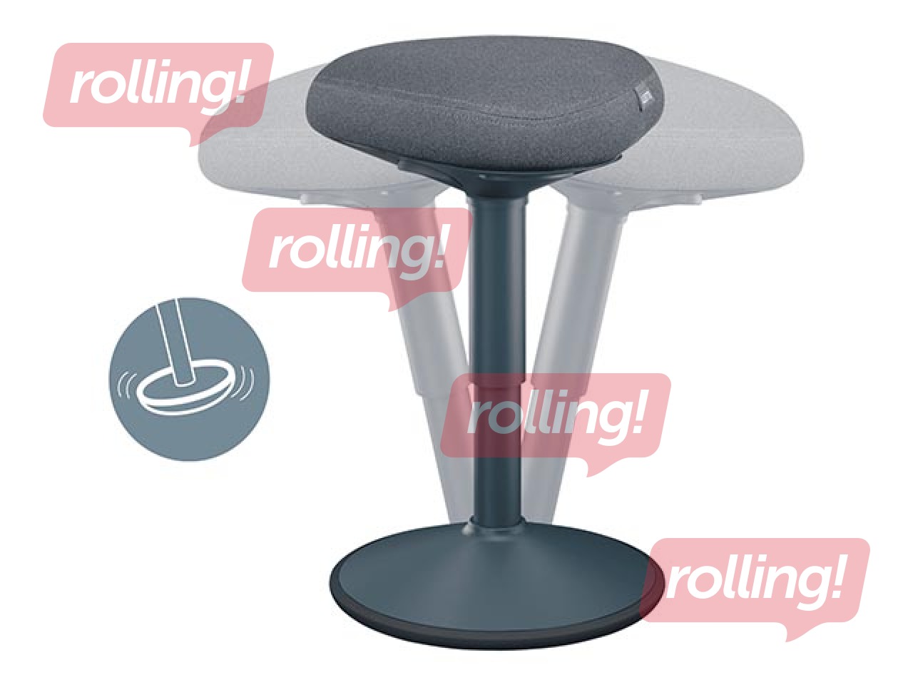 Ergonomiline aktiivne istumistoole Leitz Ergo, mugava istmega