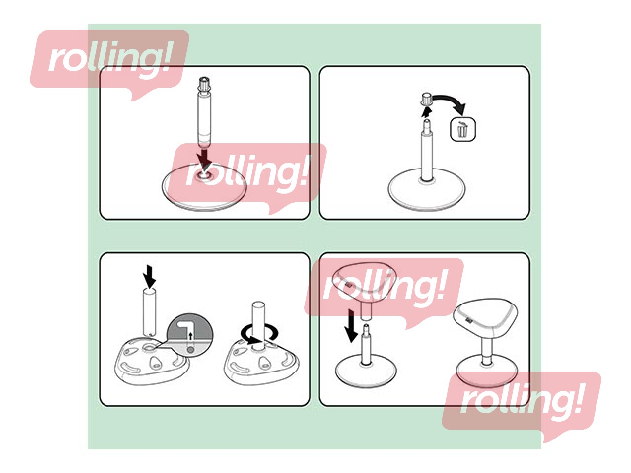 Ergonomiline aktiivne istumistoole Leitz Ergo, mugava istmega