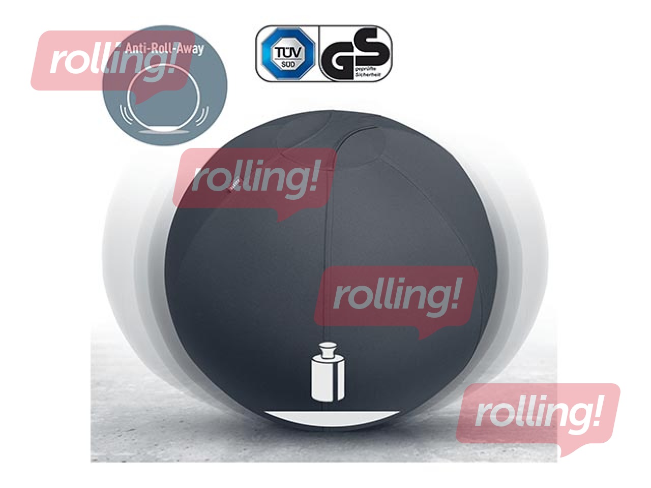 Balance ball Leitz Ergo, with stopper function, 65cm