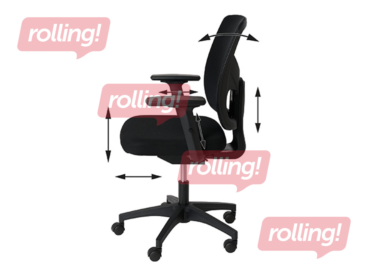 Kontoritool Sun-Flex Officechair Mesh, must