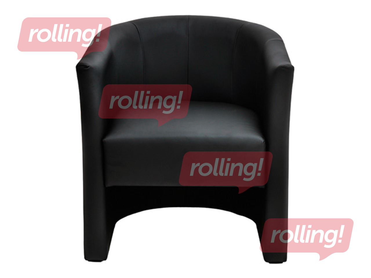 Одноместное кресло из искусственной кожи, DISKO, чёрное