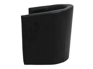 Single-seat artificial leather chair, DISKO, black