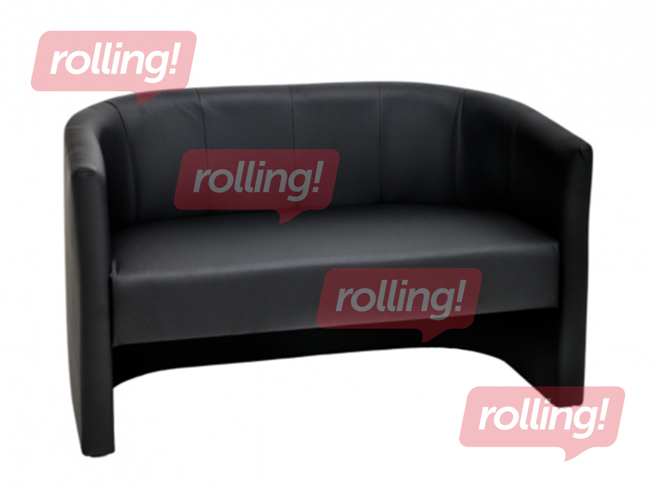 Sofa DISKO, artificial leather, black