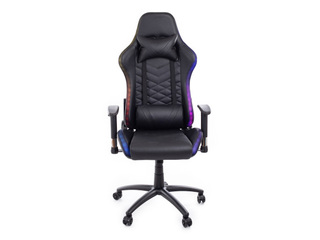 Spēļu krēsls Happy Game, 8051, melns ar LED