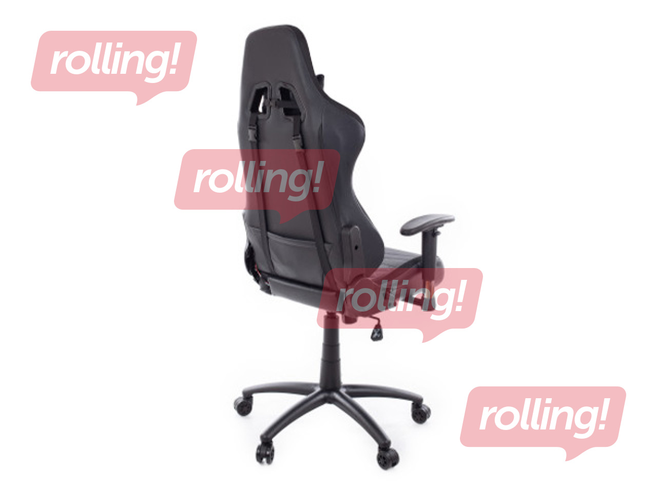 Spēļu krēsls Happy Game, 8051, melns ar LED