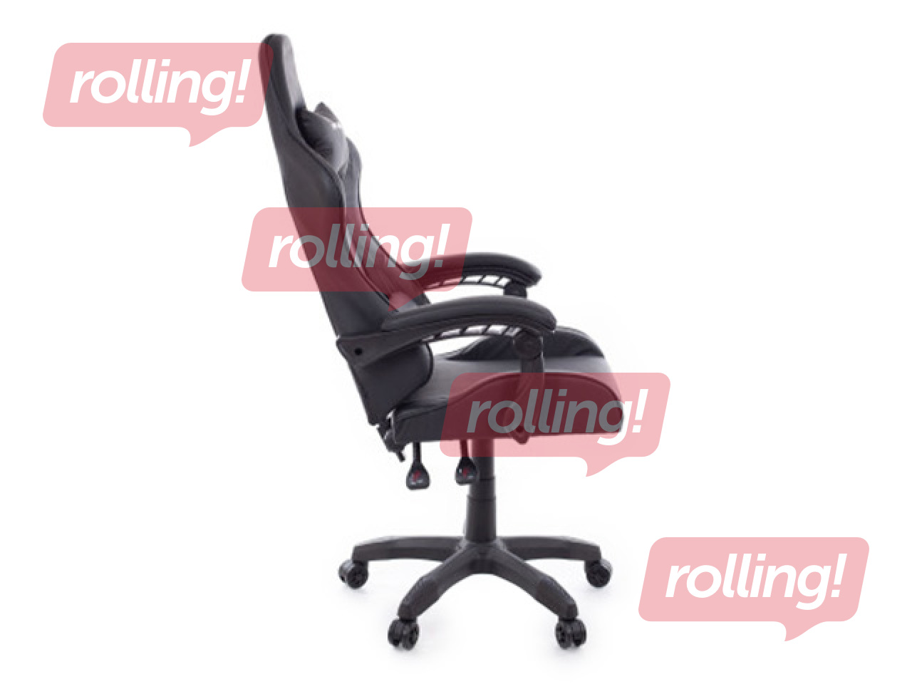 Gaming Chair with Footrest Happy Game, 7911, black
