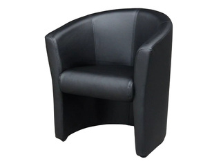 Chair Club, artificial leather, black