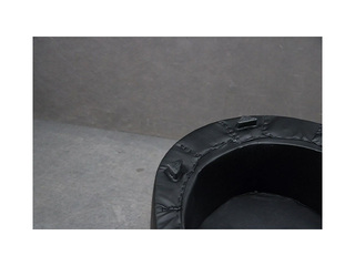 Krēsls Club, mākslīgā āda, melns