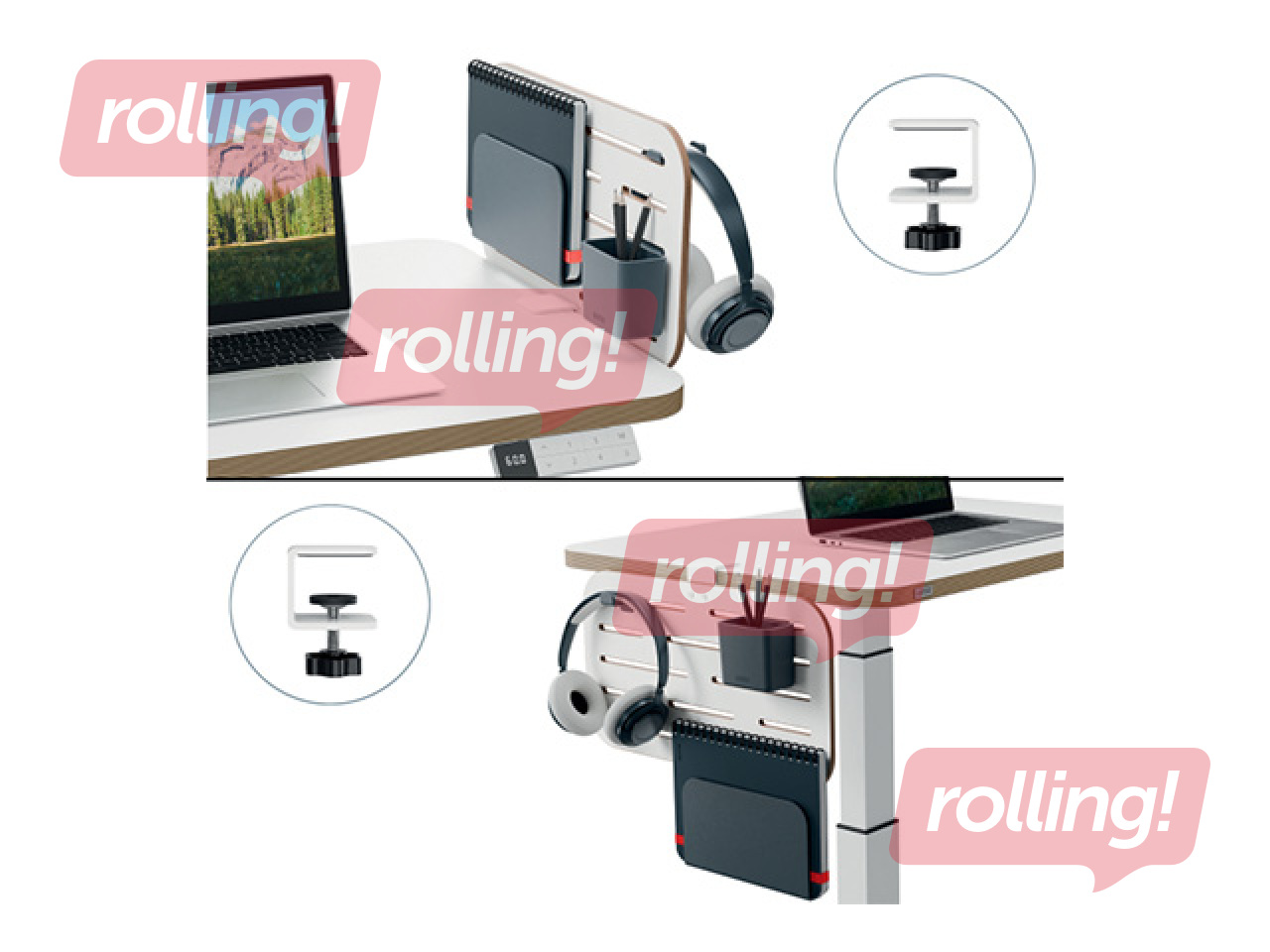 Lauakorraldaja Leitz Ergo, perforeeritud, valge, 42x25cm