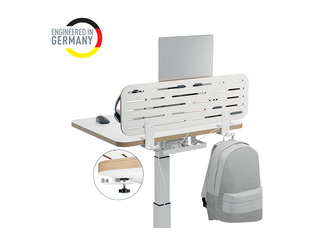 Lauakorraldaja Leitz Ergo, perforeeritud, sülearvutihoidikuga, valge, 80x25cm