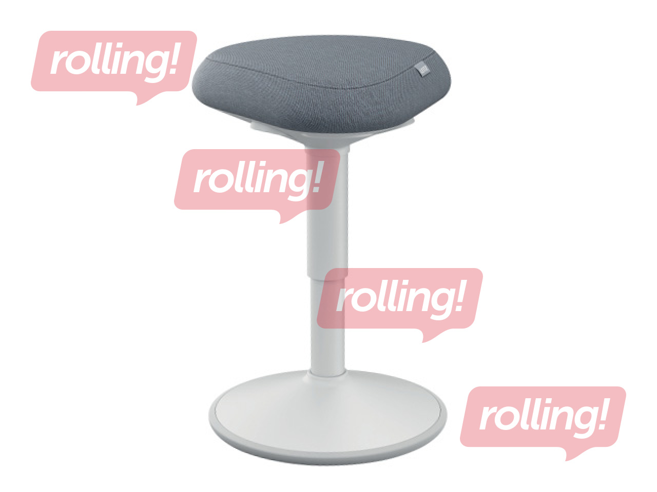 Aktiivse istumise tool Leitz Ergo, mugava istmega, valge, hall