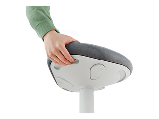 Aktiivse istumise tool Leitz Ergo, mugava istmega, valge, hall