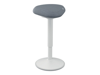 Active standing chair Leitz Ergo, with comfortable seat, white, grey