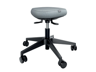 Active sitting chair Leitz Ergo, with comfortable moving seat, with wheels, black, grey