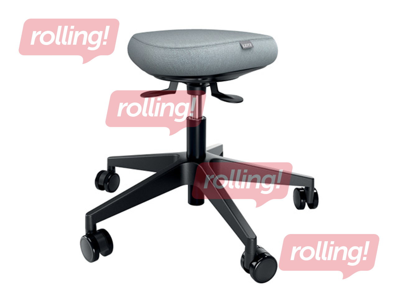 Aktiivse istumise tool Leitz Ergo, mugava liikuva istmega, ratastega, must, hall