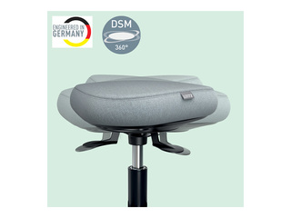 Aktiivse istumise tool Leitz Ergo, mugava liikuva istmega, ratastega, must, hall