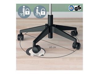 Aktiivse istumise tool Leitz Ergo, mugava liikuva istmega, ratastega, must, hall