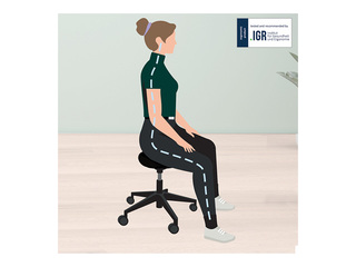 Стул для активного сидения Leitz Ergo, с комфортным сиденьем, с колесами, черный