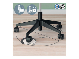 Стул для активного сидения Leitz Ergo, с комфортным сиденьем, с колесами, черный