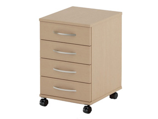 Drawer unit with 4 drawers, oak tone, 40x45x60cm