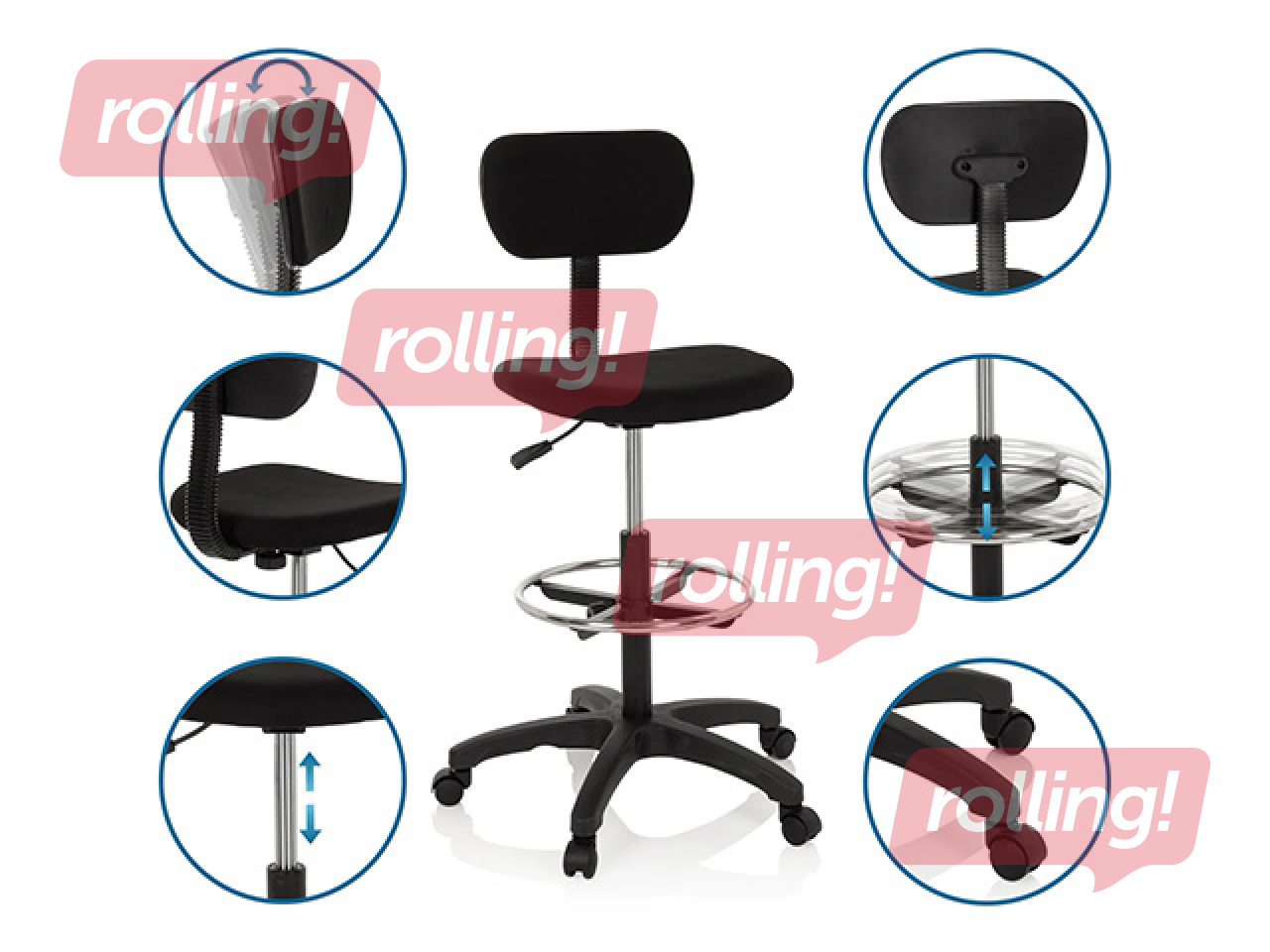 Chair Top Work 5, black