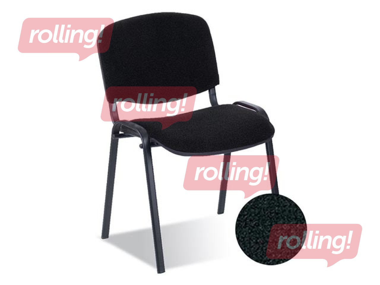 Visitor chair Iso Black, fabric, black