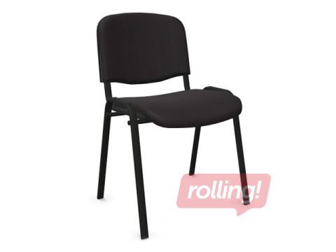 Visitor Chair Iso, eco leather, black