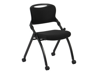Visitor Chair Lambada Go, foldable, on wheels, black
