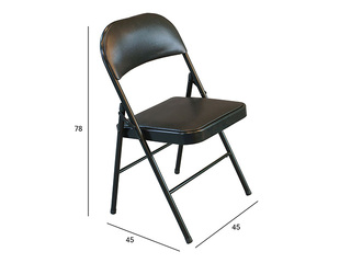 Visitor chair Piknik, foldable, black