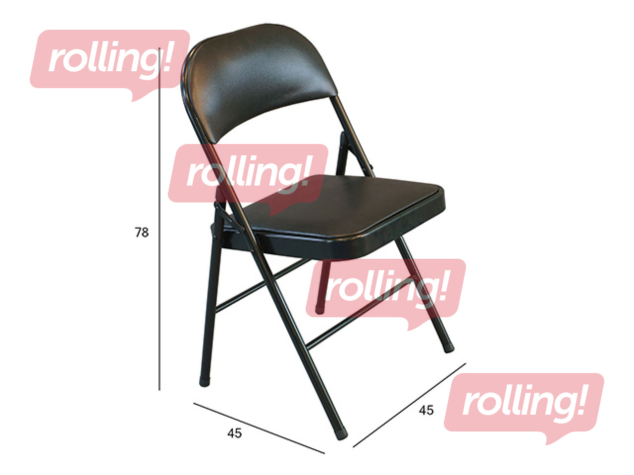 Visitor chair Piknik, foldable, black