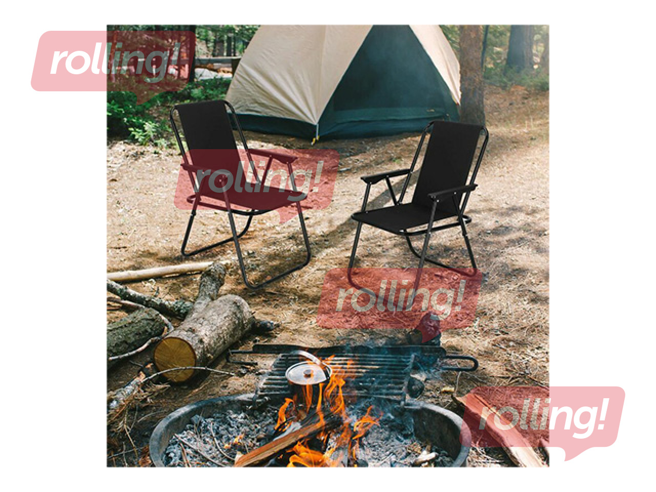 Chair Springos, foldable, black