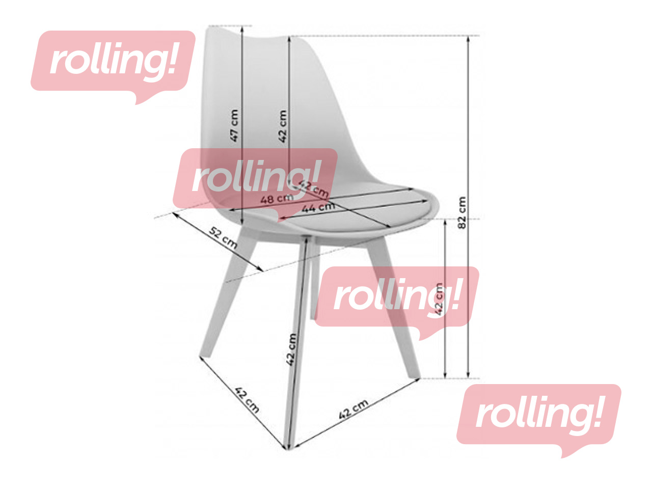 Visitor chair Springos Verde, grey