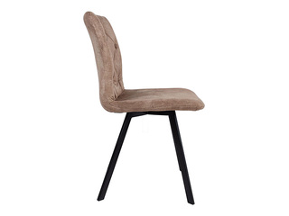 Krēsls Afton, melns rāmis, brūns sēdeklis