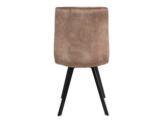 Krēsls Afton, melns rāmis, brūns sēdeklis