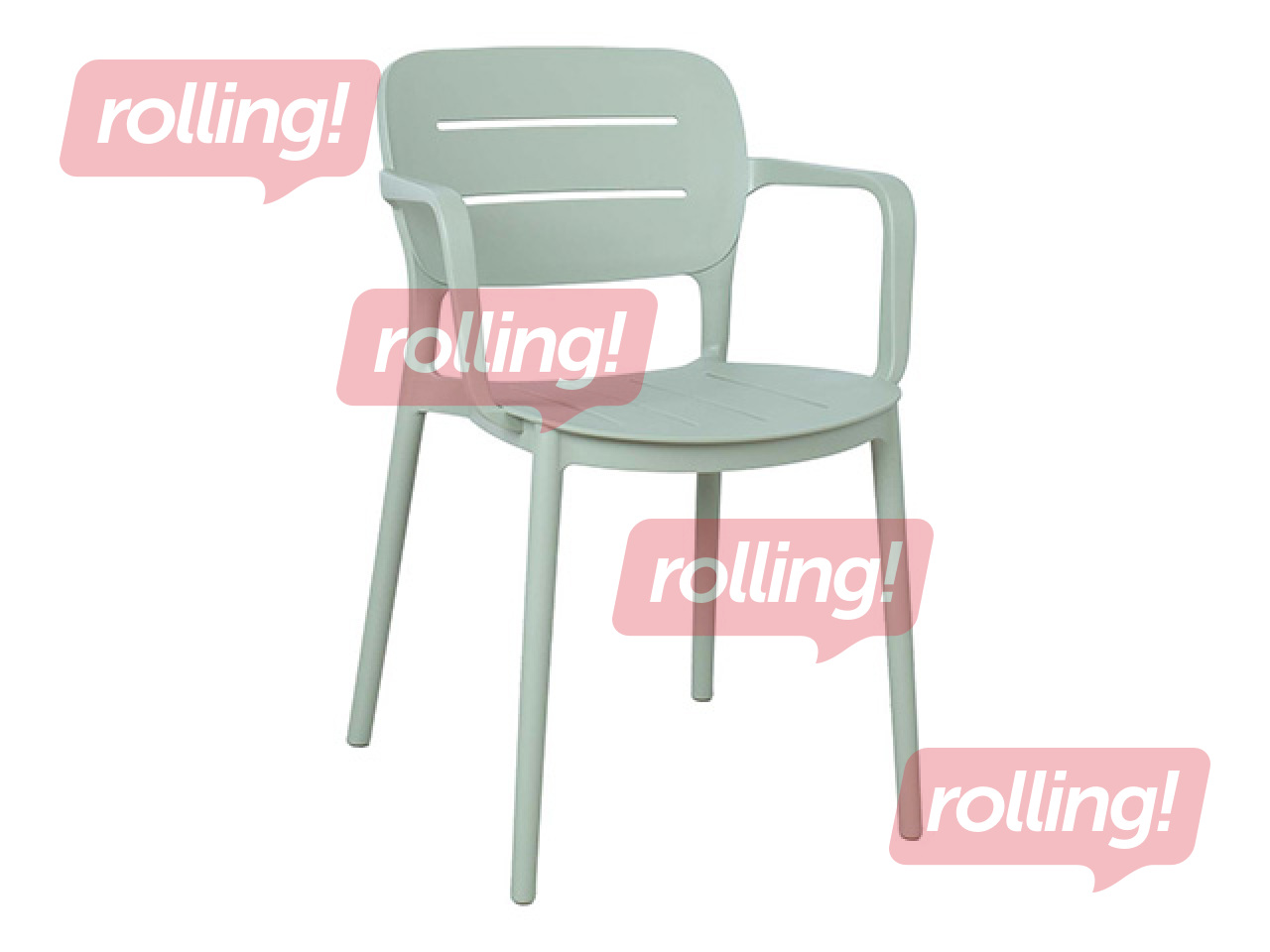 Chair Mango, plastic, green-grey