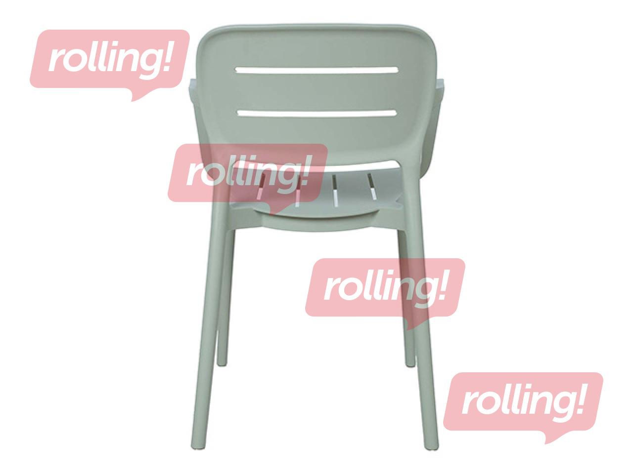 Chair Mango, plastic, green-grey