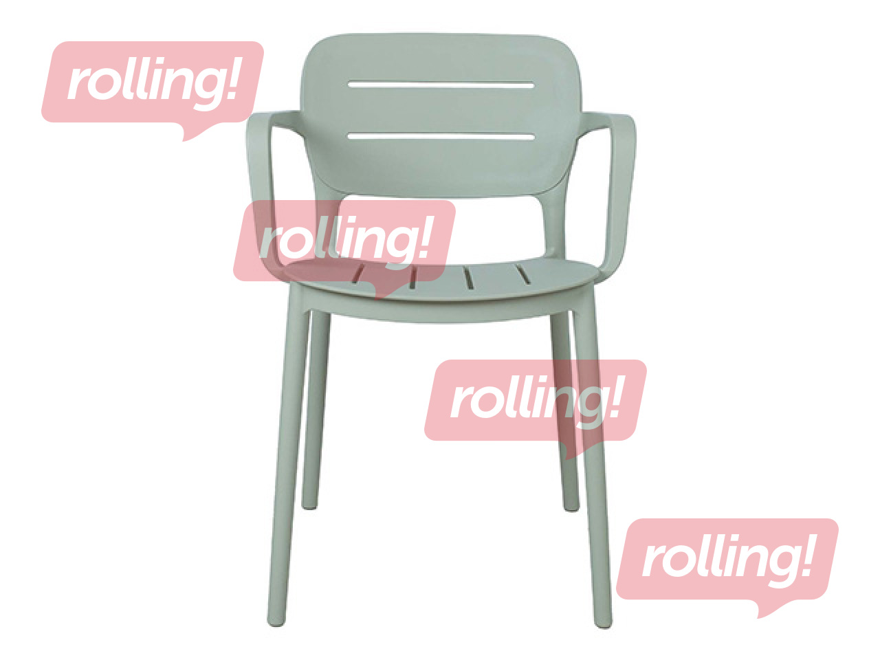 Krēsls Mango, plastmasa, zaļganpelēks