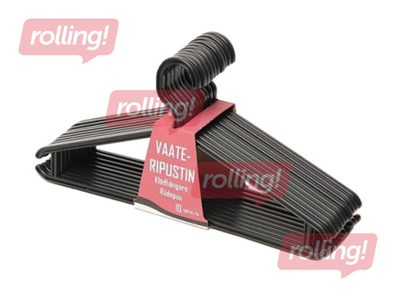 Plastic clothes hangers, balck 10 pcs.