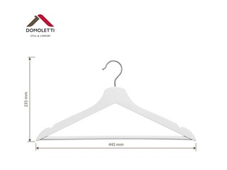 Riidepuu Domoletti, LSN001-W, valge, puit/metall, 5 tk.