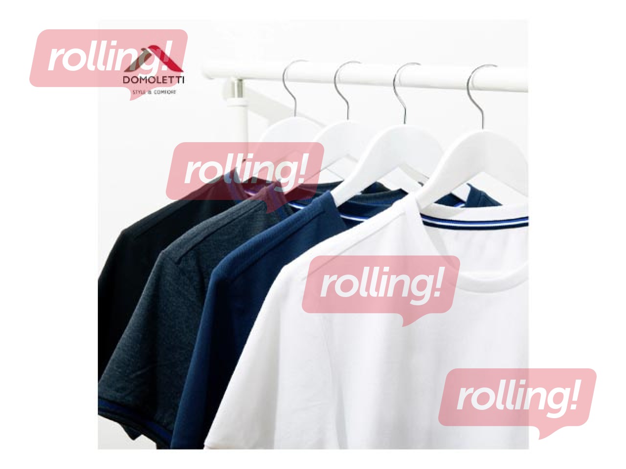 Riidepuu Domoletti, LSN001-W, valge, puit/metall, 5 tk.