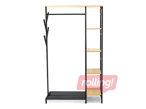 Riidepuu rest Domoletti Jolanta, must/puit, 170cm