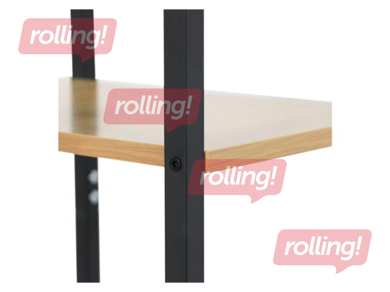 Riidepuu rest Domoletti Jolanta, must/puit, 170cm