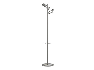 Coat Rack Unilux Bourgeon, Grey, 6 Hooks, 174cm