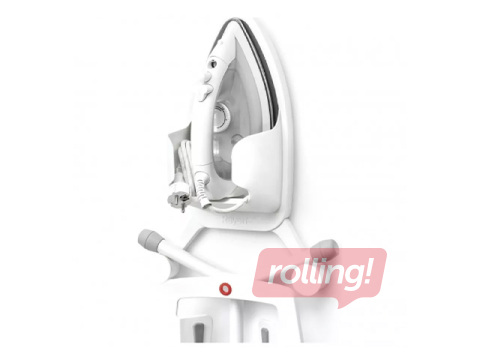 Triikimislaua ja triikraua hoidja Rayen, silikooniga, valge