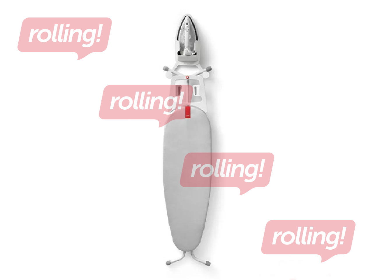 Triikimislaua ja triikraua hoidja Rayen, silikooniga, valge