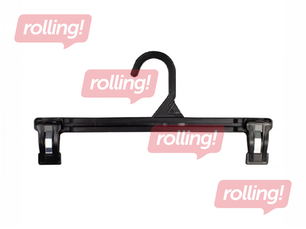 Riidepuud Ordinett Noir, plastik, klambritega, must, 2 tk