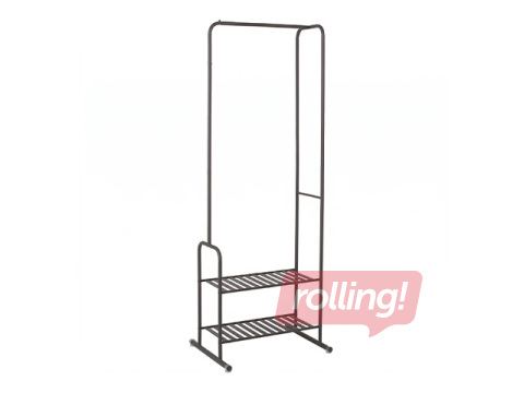 Riidestange Felix, riiulitega, must, 62x46x173cm