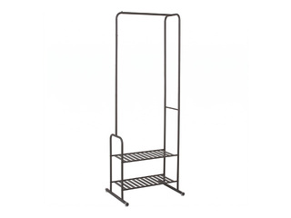 Riidestange Felix, riiulitega, must, 62x46x173cm