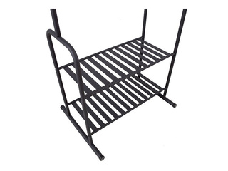 Riidestange Felix, riiulitega, must, 62x46x173cm
